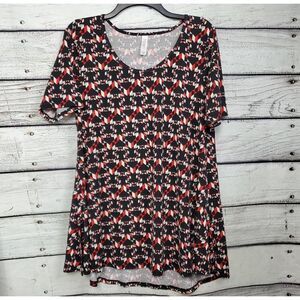 LulaRoe Medium Black Geometric Print Hi-low Tunic